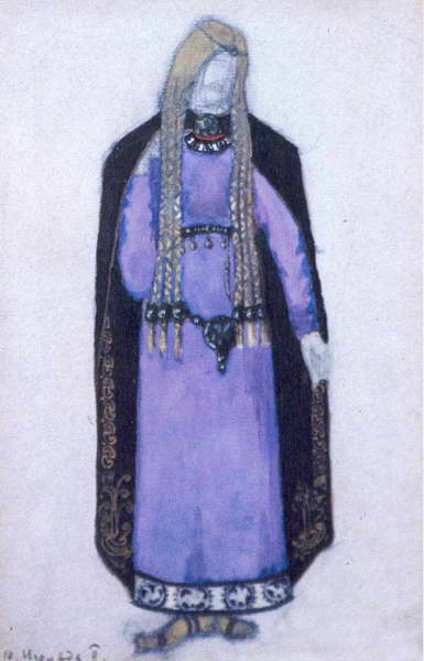 Рерих Н. К., Изольда, 2 акт, эскиз костюма (для оперы Зимина, 1912, не поставлено)